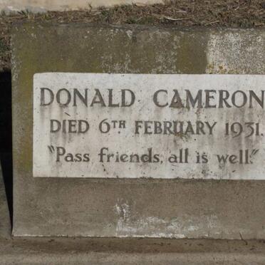 CAMERON Donald -1931