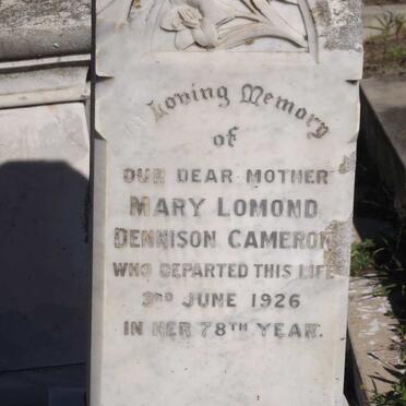 CAMERON Mary Lomond Dennison -1926