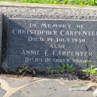 CARPENTER Christopher -1930 &amp; Annie E. -1945