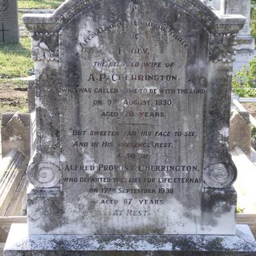 CHERRINGTON Alfred Provost -1938 &amp; Emily -1930