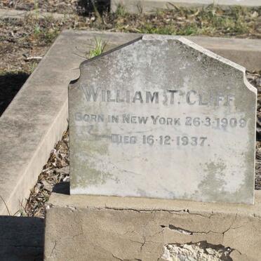 CLIFF William T. 1909-1937