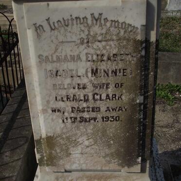 CLARK Salmana Elizabeth Isabel nee MINNIE -1930