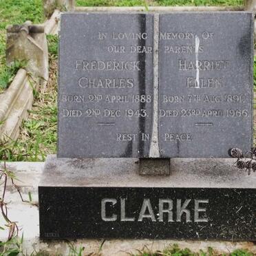 CLARKE Frederick Charles 1888-1943 &amp; Harriet Ellen 1891-1966