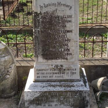 CLARK Ernest Edward -1896 :: LEMON Mary Elizabeth nee CLARK -1907 :: CLARK Arthur -1914