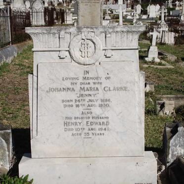 CLARKE Henry Edward -1941 &amp; Johanna Maria 1886-1930