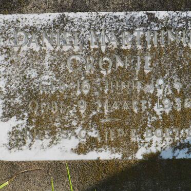 CRONJE Daniel Marthinus 1918-1938