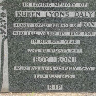 DALY Ruben Lyons -1951 &amp; Roy -1958