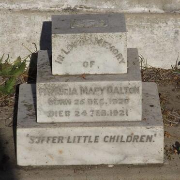 DALTON Patricia Mary 1920-1921