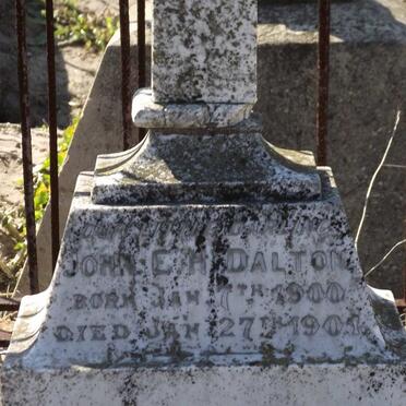 DALTON John E.H. 1900-1901