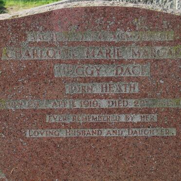 DACE Charlotte Marie Margaret nee HEATH 1919-1940