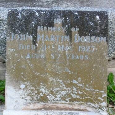 DOBSON John Martin -1927