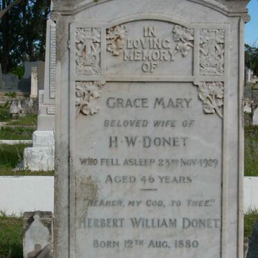 DONET Herbert William 1880-1951 &amp; Grace Mary -1929