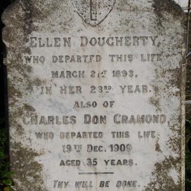 DOUGHERTY Ellen -1893 :: CRAMOND Charles Don -1909