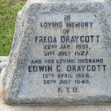 DRAYCOTT Edwin G. 1886-1945 &amp; Freda 1891-1927