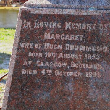 DRUMMOND Hugh -1918 :: DRUMMOND Margaret 1853-1908 