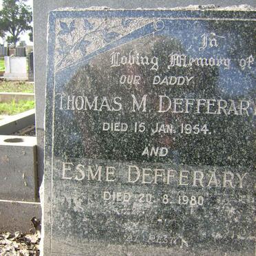 DEFFERARY Thomas M. -1954 :: DEFFERARY Esme -1980