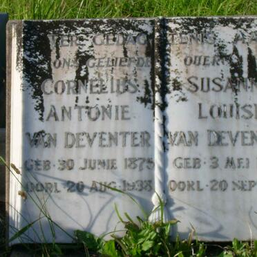 DEVENTER Cornelius Antonie 1875-1938, van &amp; Susanna Louisa 1873-1936