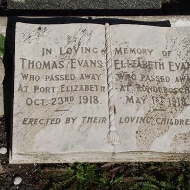 EVANS Thomas -1918 &amp; Elizabeth -1918