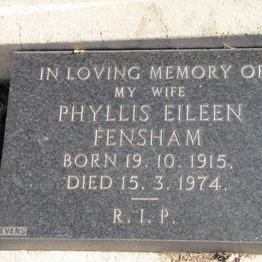 FENSHAM Phyllis Eileen 1915-1974