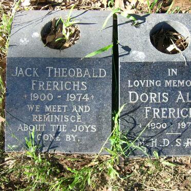 FRERICHS Jack Theobald 1900-1974 &amp; Doris Alma 1900-1973