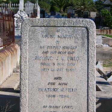 FIELD Arthur J.B. 1868-1945 &amp; Beatrice M. 1886-1954