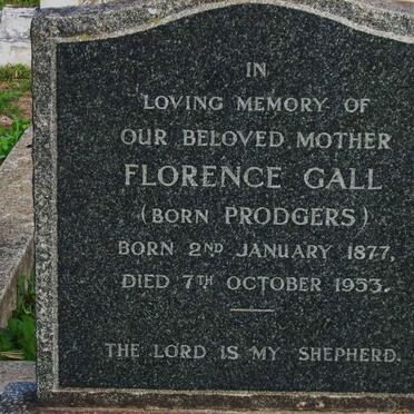 GALL Florence nee PRODGERS 1877-1953