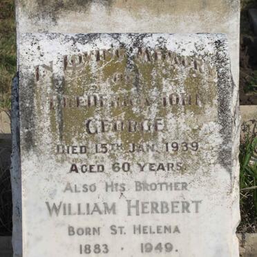 GEORGE Frederick John -1939 :: GEORGE William Herbert 1883-1949