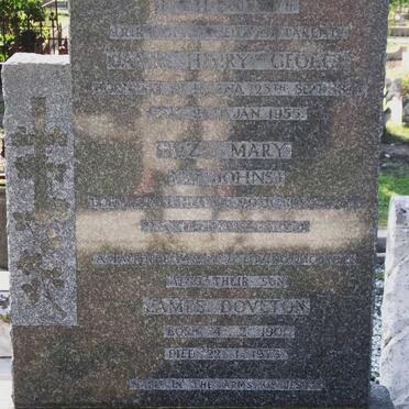 GEORGE James Henry -1955 &amp; ? Mary JOHNS  :: GEORGE James Doveton 1901-1973