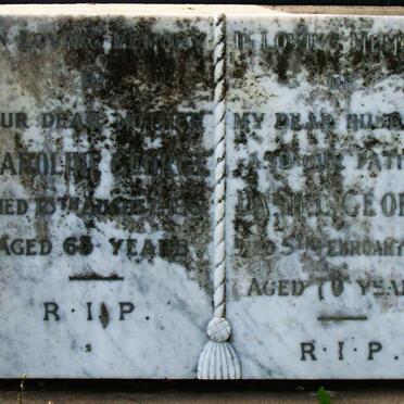 GEORGE ? -19?? &amp; Caroline -19?1