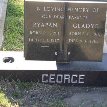 GEORGE Ryapan 1911-1967 &amp; Gladys 1911-1969