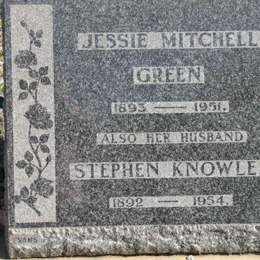 GREEN Stephen Knowles 1892-1954 &amp; Jessie Mitchell 1893-1951