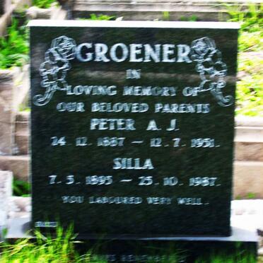 GROOENER Peter A.J. 1887-1951 &amp; Silla 1895-1987