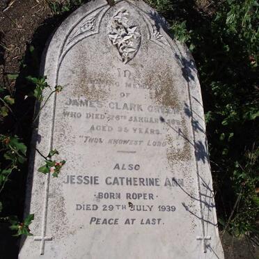 GREEN James Clark -1891 &amp; Jessie Catherine Ann  ROPER1939