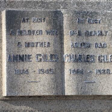 GILES Charles 1862-1960 &amp; Annie 1874-1945