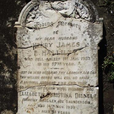 HALLILEY Henry James E. -1933 :: DIENELT Elizabeth Christina formerly HALLILEY nee SAUNDERSON -1939