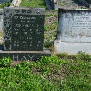 HAY Johannes H. 1897-1972 &amp; Jacoba C. 1912-1965 :: HAY Francis -1941