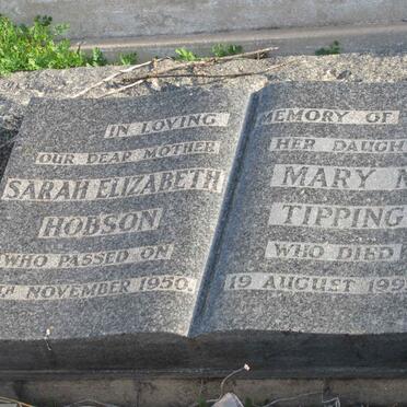 HOBSON Sarah Elizabeth -1950 :: TIPPING Mary M. -1992