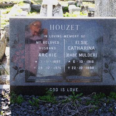 HOUZET Archie 1897-1976 &amp; Elsie Catharina MULDER 1918-1998