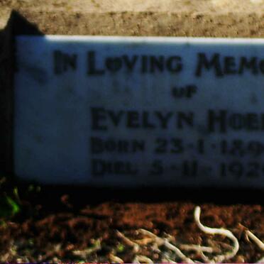 HOEK Evelyn 1896-1929