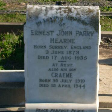 HEARNE Ernest John Parry 1873-1935 :: HEARNE Graeme 1910-1944