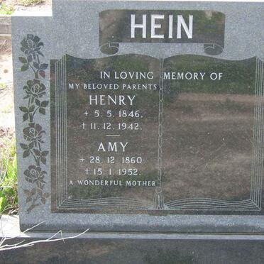 HEIN Henry 1846-1942 &amp; Amy 1860-1952
