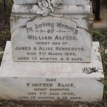 HENDERSON William Alfred -1896 :: HENDERSON Winifred Alice -1902
