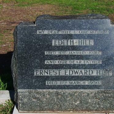 HILL Ernest Edward -1950 &amp; Edith -1945 