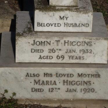 HIGGINS John T. -1932 :: HIGGINS Maria -1920