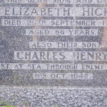 HICKS Charles James -1951 &amp; Elizabeth -1965 :: HICKS Charles Henry -1942