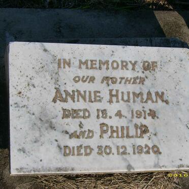 HUMAN Philip -1920 &amp; Annie -1914 