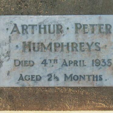 HUMPHREYS Arthur Peter -1935