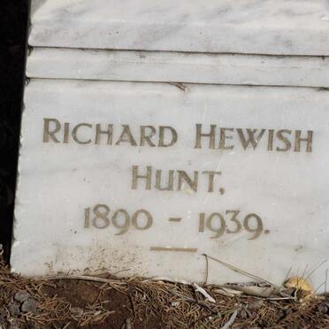 HUNT Richard Hewish 1890-1939