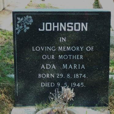 JOHNSON Ada Maria 1874-1945