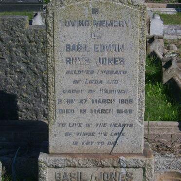 JONES Basil Edwin Rhys 1908-1948